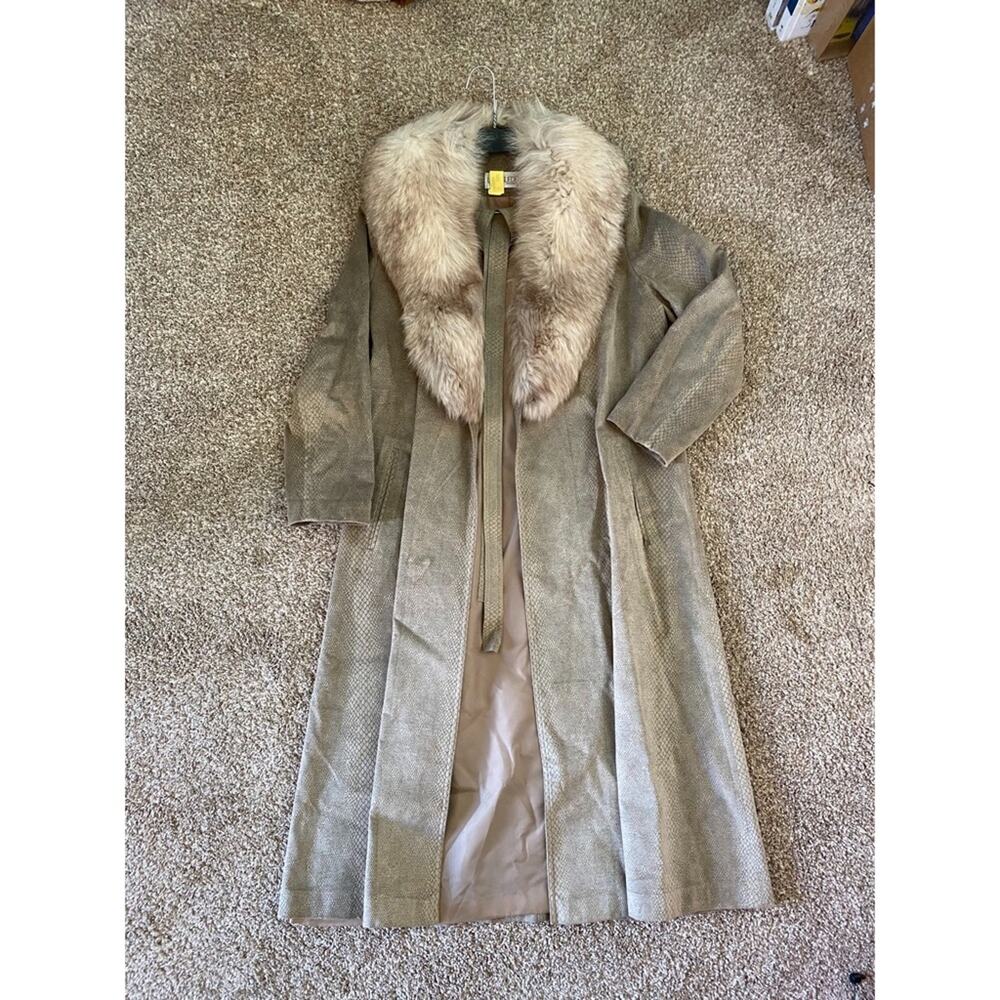 Vintage Count Romi Snake print suede jacket